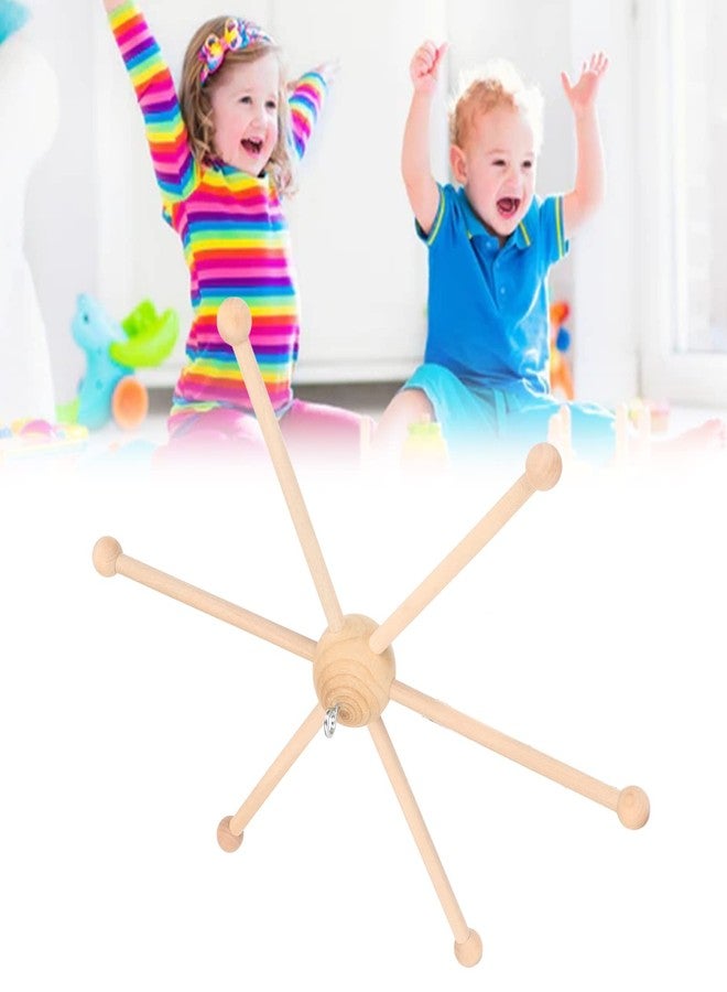 Moofey Baby Mobile Hanger, Wooden Kids Room Decor, Crib Mobile Arm with Six Legs for Wind Chime Bed Toy Decoration - Image 5